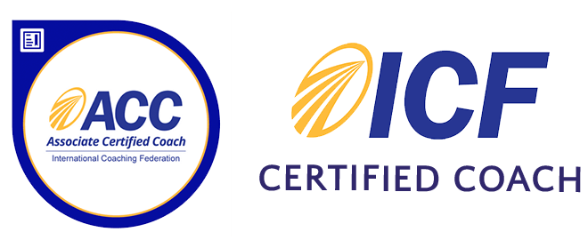ICF Associate Certified Coach (ACC) Certification badges.